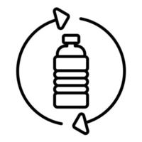 Symbol für nachfüllbare Wasserflasche vektor