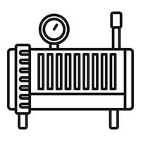 Symbol für elektrischen Luftkompressor, Umrissstil vektor