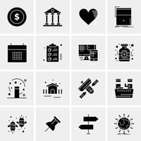 16 universelle Business-Icons Vektor kreative Icon-Illustration zur Verwendung in Web- und Mobilprojekten