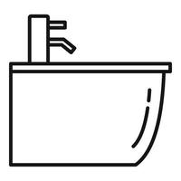 sauberes Bidet-Symbol, Umrissstil vektor