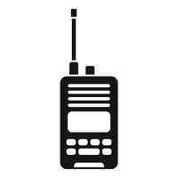 Radio-Walkie-Talkie-Symbol, einfacher Stil vektor