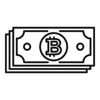 Bitcoin-Cash-Symbol, Umrissstil vektor