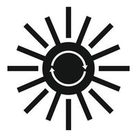 Symbol für Solarenergie recyceln, einfachen Stil vektor