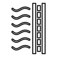 schallplattenabsorbierendes Symbol, Umrissstil vektor