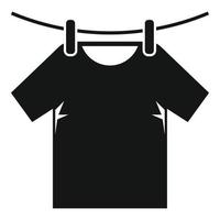 Trockner-T-Shirt-Symbol, einfacher Stil vektor