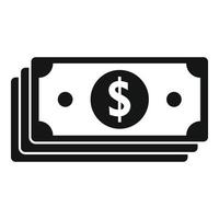Geld-Cash-Pack-Symbol, einfacher Stil vektor