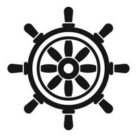 Schiff Schiffsrad-Symbol, einfachen Stil vektor