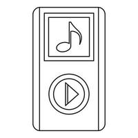 Symbol für tragbaren Media-Player, Umrissstil vektor