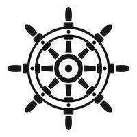 Schiffsrad-Controller-Symbol, einfacher Stil vektor
