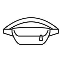Gürteltasche Gepäcksymbol, Umrissstil vektor