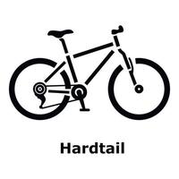 Hardtail-Bike-Ikone, einfacher Stil vektor