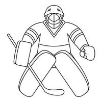 Eishockey-Torhüter-Symbol, Umrissstil vektor