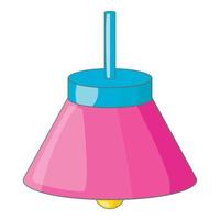 Rosa Deckenlampe Symbol, Cartoon-Stil vektor