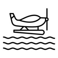 Symbol für die Wasserflugzeug-Rennlinie vektor