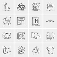 16 universelle Business-Icons Vektor kreative Icon-Illustration zur Verwendung in Web- und Mobilprojekten