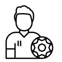 Liniensymbol für Fußballspieler vektor