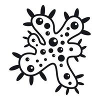 bakterie ikon, enkel stil vektor