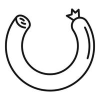 Bauernwurst-Symbol, Umrissstil vektor