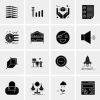 16 universelle Business-Icons Vektor kreative Icon-Illustration zur Verwendung in Web- und Mobilprojekten