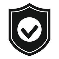Sicherheitsdienst-Schild-Symbol, einfacher Stil vektor