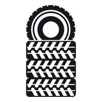 Haufen von Reifen-Symbol, einfachen Stil vektor