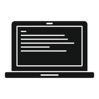 Laptop-Betriebssystem-Symbol, einfacher Stil vektor