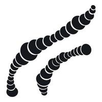 spiral bakterie ikon, enkel stil vektor