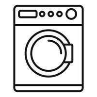 Symbol für die Waschmaschine mit Weichspüler, Umrissstil vektor