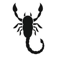 scorpio tatuering ikon, enkel stil vektor