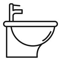 Hygiene-Bidet-Symbol, Umrissstil vektor