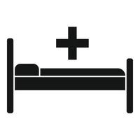 Krankenhausbett-Symbol, einfacher Stil vektor