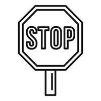 Stop-Schild-Symbol, Outline-Stil vektor