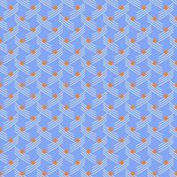 Nahtloses geometrisches Muster mit weißen Elementen auf blauem Hintergrund. Vektordruck für Stoffhintergrund, Textil vektor