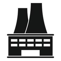 Symbol für saubere Energiefabrik, einfacher Stil vektor