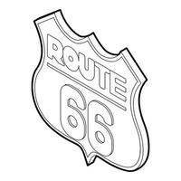 Route 66-Symbol, isometrischer 3D-Stil vektor