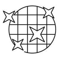 Disco-Spiegelkugel-Symbol, Umrissstil vektor