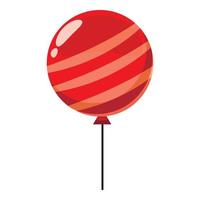 rotes Ballonsymbol, isometrischer 3D-Stil vektor