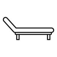 Sofa für Patientensymbol, Umrissstil vektor