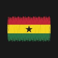 Ghana flaggborste vektor