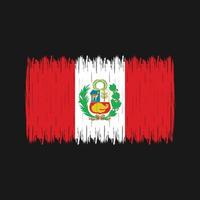 Peru Flagge Pinsel vektor