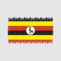 uganda flagge bürste vektor