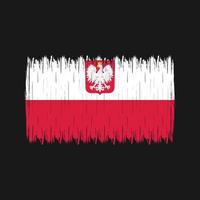 Polen Flagge Pinsel vektor