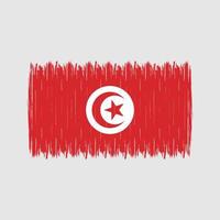 tunisiens flaggborste vektor