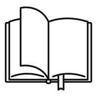 Symbol für offenes Buch, Umrissstil vektor