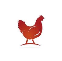 henne, weibliches huhn silhouette vektor logo template illustration design.