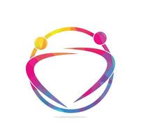 Logozeichen des menschlichen Charakters Logozeichen des Gesundheitswesens. Spaß, Menschen, gesundes Leben, Logo, Vorlage, Vektor, Symbol. vektor