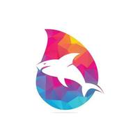 Hai-Logo-Design-Vektor. Haifischlogo für einen Verein oder eine Sportmannschaft vektor
