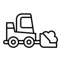 Lader-LKW-Liniensymbol vektor