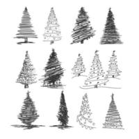 uppsättning av klassisk jul träd. 15 mönster i ett fil. till ser liknande uppsättningar besök min Galleri vektor