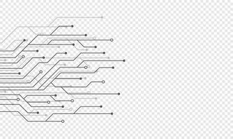 Banner für digitale Technologie der Leiterplattenelektronik. abstrakter Technologiehintergrund. Tech futuristische Platine abstraktes Banner. Vektor-Illustration vektor